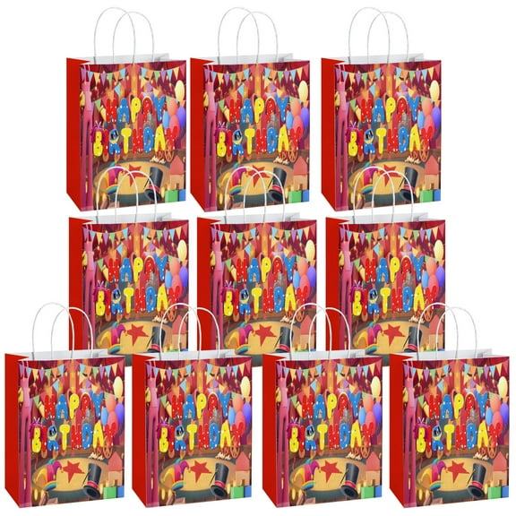 10 Pcs YAHAFEPY Party Paper Gift Bags, Cool Styles Party Favor Bags with Handles for Party Decorations, Duty Game Gift Bags for Boys Girls Kids Birthday Party Supplies Favors