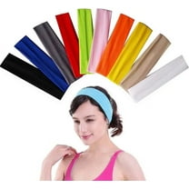 10 Pcs Yoga Headband Stretchy Headband Cotton Elastic Mixed Colors Ballet Hairband Sports Head Band in Beauty for Women,
