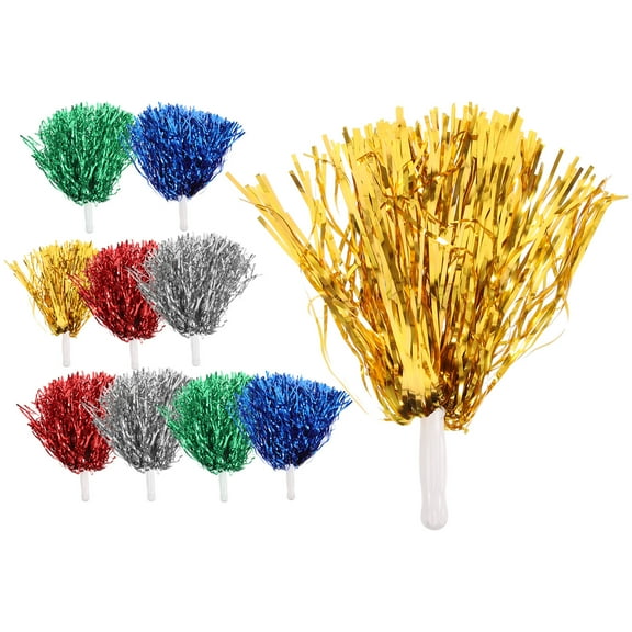 10 Pcs Youth Cheerleading Pom Poms Cheering Colored Balls Cheerbie Pe