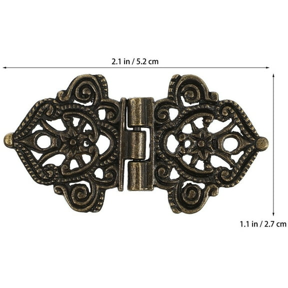 10 Pcs Zinc Alloy Hinge Bronze Engraved Antique Decorative Hinges