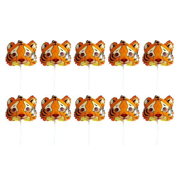10 Pcs Decorations Tiger Balloon Balloons for Birthday Creative Design