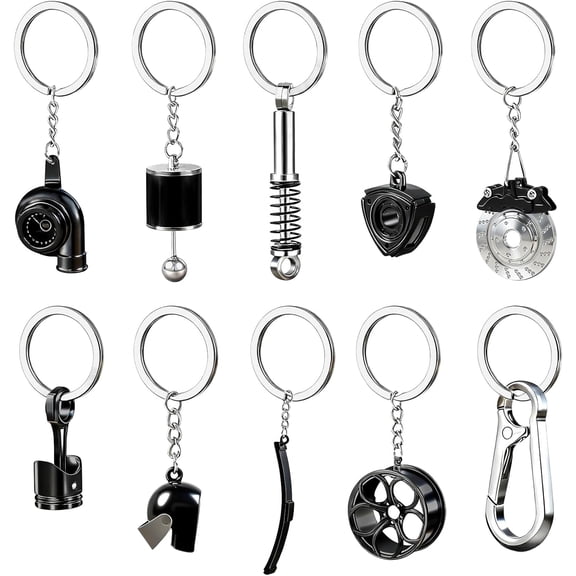 10 Pcs car keychains.Keychain for Men.Cool Keychain.First Choice for Car Enthusiast.Gifts for Car Guys.