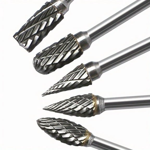 10 Pcs set 1 8 inch Shank Tungsten Carbide Milling Cutter Rotary Brocas Com Hss Steel Cone Drill Set Diamond Drill 10 mm
