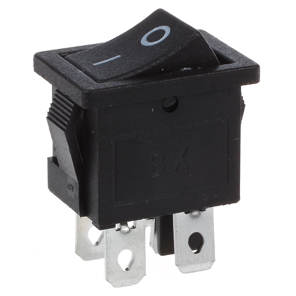 10 Pcs x 4 Pin On-Off 2 Position DPST Boat Rocker Switches 10A/125V 6A/250V AC,10 x Rocker Switches,black and silver