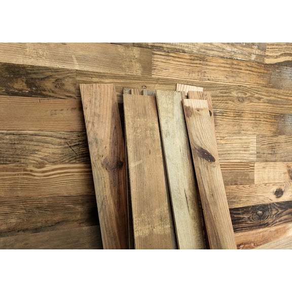 10 Peel and Stick Real Reclaimed Barn Wall Planks,Rustic Wooden Paneling for Wall,Adhesive Weathered Shiplap Boards for Living Room Bed Room Accent Wall,Stick Farmhouse Wall Panels