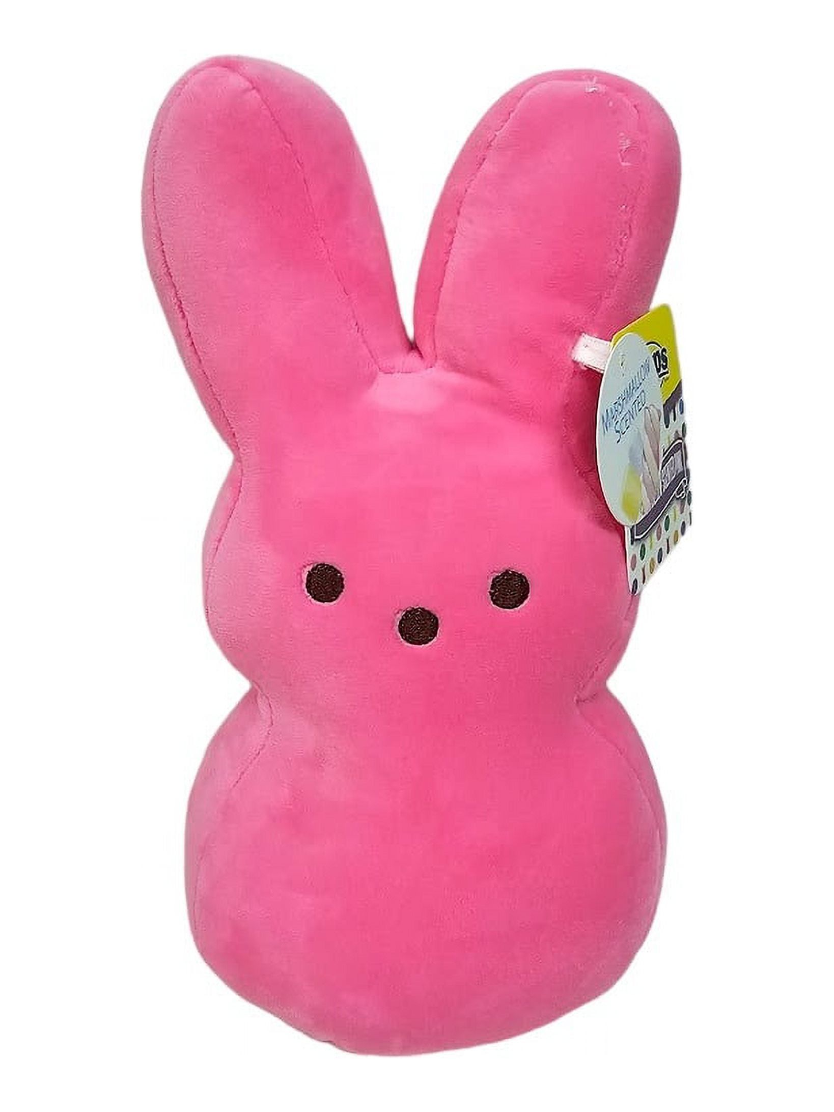 10" Peeps Bunny Plush Stuffed Animal Marshmellow Cotton Candy Scented Pink