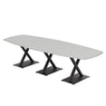 thumbnail image 1 of 10 Person Arc Boat Conference Table with X Bases Data And Electric, 1 of 5