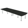 thumbnail image 1 of 10 Person Arc Rectangle Conference Table with Power Modules Post Legs, 1 of 5