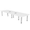 thumbnail image 1 of 10 Person Arc Rectangle Conference Table with Power Modules Post Legs, 1 of 7