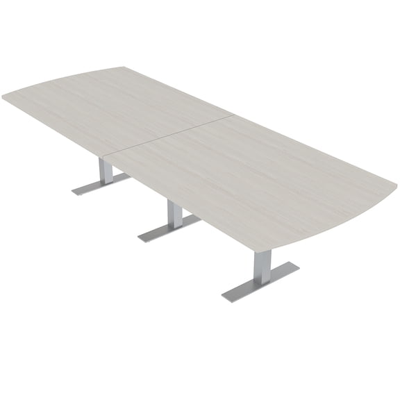 10 Person Arc Rectangle Powered Modular Conference Table Metal T Bases