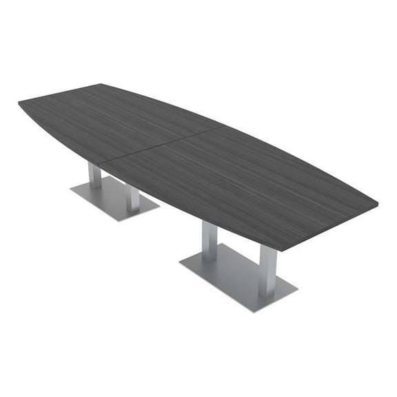 10 Person Boat Shaped Conference Tables w/ Rectangle Metal Base 10' Asian Night