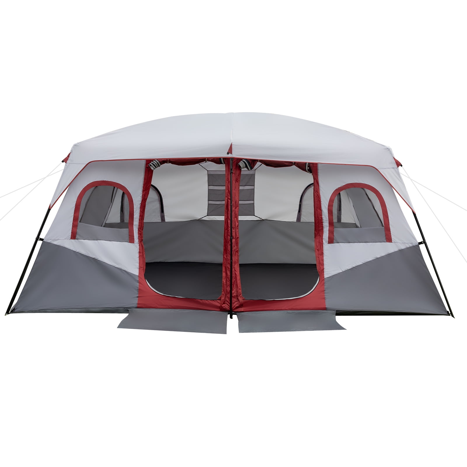 10 Person Family Cabin Tent, 2 Room Huge Tent with Storage Pockets for