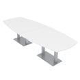 thumbnail image 1 of 10 Person Modular Arc Boat Conference Table Square Metal Bases 10 Ft, 1 of 6