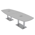 thumbnail image 1 of 10 Person Modular Arc Boat Conference Table Square Metal Bases 10 Ft, 1 of 8