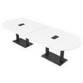 thumbnail image 1 of 10 Person Modular Racetrack Conference Table With Electric And Data, 1 of 8