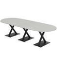 thumbnail image 1 of 10 Person Modular Racetrack Conference Table With Electric And Data, 1 of 5