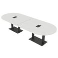 thumbnail image 1 of 10 Person Modular Racetrack Conference Table With Electric And Data, 1 of 8