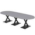 thumbnail image 1 of 10 Person Modular Racetrack Conference Table With Electric And Data, 1 of 5