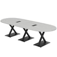 thumbnail image 1 of 10 Person Modular Racetrack Conference Table With Electric And Data, 1 of 7