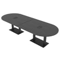 thumbnail image 1 of 10 Person Modular Racetrack Conference Table With Electric And Data, 1 of 8