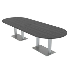 12 Person Modular Racetrack Conference Table Metal Bases With Electric ...
