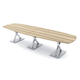 thumbnail image 1 of 10' Modular Boat Shaped Conference Table With X Bases Power And Data, 1 of 5