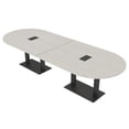 thumbnail image 1 of 10 Person Modular Racetrack Conference Table With Electric And Data, 1 of 8