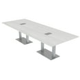 thumbnail image 1 of 10 Person Modular Rectangle Conference Table Metal Bases Power Modules, 1 of 8