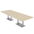 thumbnail image 1 of 10 Person Modular Rectangle Conference Table Metal Bases Power Modules, 1 of 5