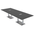 thumbnail image 1 of 10 Person Modular Rectangle Conference Table Metal Bases Power Modules, 1 of 8