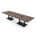 thumbnail image 1 of 10 Person Modular Rectangle Conference Table Metal Bases Power Modules, 1 of 8
