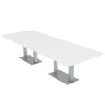thumbnail image 1 of 10 Person Modular Rectangle Conference Table Metal Bases Power Modules, 1 of 6