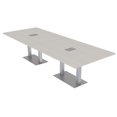 thumbnail image 1 of 10 Person Modular Rectangle Conference Table Metal Bases Power Modules, 1 of 8