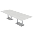 thumbnail image 1 of 10 Person Modular Rectangle Conference Table Metal Bases Power Modules, 1 of 6
