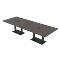 thumbnail image 1 of 10 Person Modular Rectangle Conference Table Metal Bases Power Modules, 1 of 7