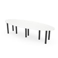 thumbnail image 1 of 10 Person Oval Conference Table 12'x4' with Power And Data Post Legs, 1 of 5