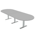 thumbnail image 1 of 10 Person Racetrack Conference Room Table Metal T Bases Power Modules, 1 of 6