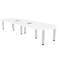 thumbnail image 1 of 10 Person Racetrack Conference Room Table with Power Modules Post Legs, 1 of 7