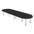 thumbnail image 1 of 12' Racetrack Conference Table with Power And Data Units And Post Legs, 1 of 5