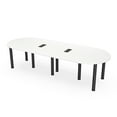thumbnail image 1 of 10 Person Racetrack Conference Room Table with Power Modules Post Legs, 1 of 7