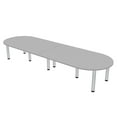 thumbnail image 1 of 10 Person Racetrack Conference Room Table with Power Modules Post Legs, 1 of 5