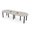 thumbnail image 1 of 10 Person Racetrack Conference Room Table with Power Modules Post Legs, 1 of 7
