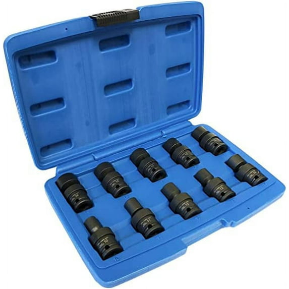 10-Piece 3/8" Drive Shallow Impact Radius Corner Design (Metric)