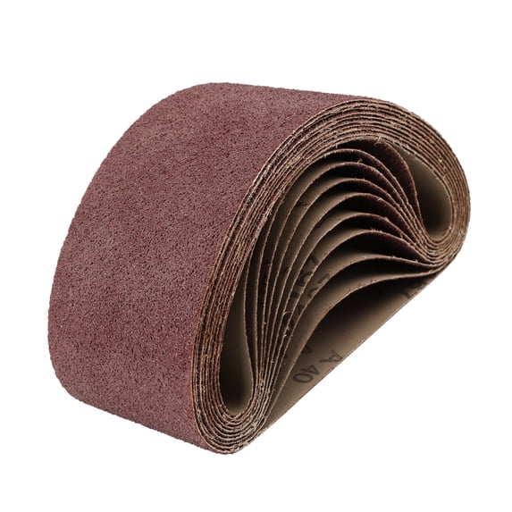 10-Piece 3"x18" Aluminium Oxide Sanding Belts 40 Grit for Wood Grinding