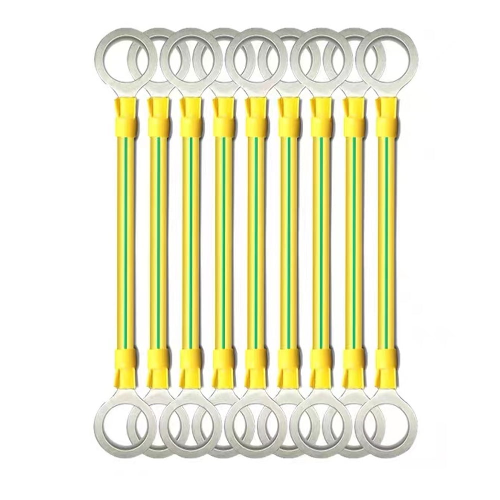 10 Piece 4 Square Yellow green copper color ground line, Total ...