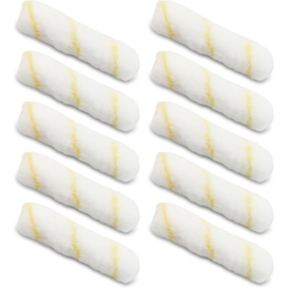 10 Piece 6 Inch Paint Roller Covers, 1/2" Nap Roller Cover Smooth Paint Rollers for Walls Ceilings House Painting Supplies