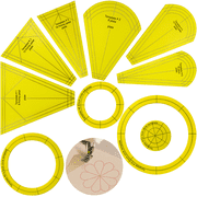 10-Piece Acrylic Quilting Template Set | Transparent Sewing Machine Base Templates | Petal, Cup & Curved Shapes for DIY Quilting & Garment Design | For Beginners & Professionals