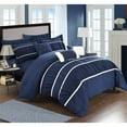 thumbnail image 1 of 10-Piece Aero Pleated & Ruffled Bed in a Bag Comforter and Sheet Set, 1 of 10