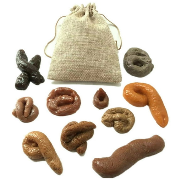 10-Piece April Fool's Day Prank Poop Game Set - Hilarious Party Game Prop, Includes Poop for Fun Surprises, Great for Family Gatherings & Friend Jokes,Brown