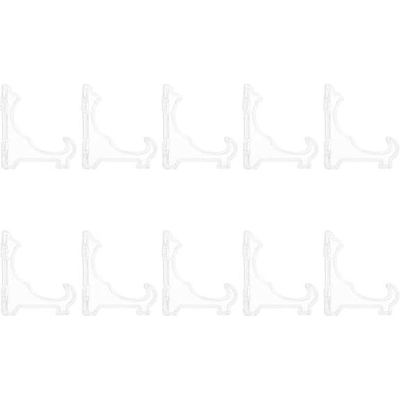 10-Piece Badge Display Stands with Protective Holders, Foldable Triangle Storage Racks for Badge and Coin Collectors, Display Easels for Home and Office Use